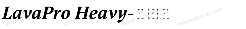 LavaPro Heavy字体转换